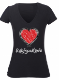 Camiseta Preta Coração RabiscoMania