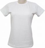 Camiseta Branca Malha Canelada
